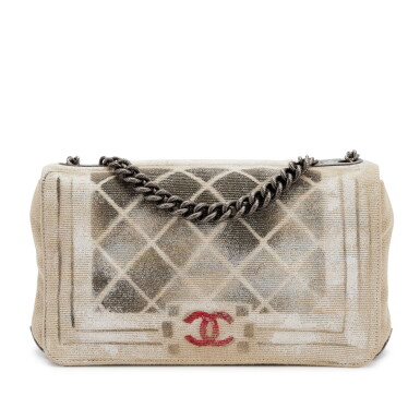 View full screen - View 1 of Lot 103. Multicolor Canvas Graffiti Art School Boy Bag Ruthenium Hardware, 2014.