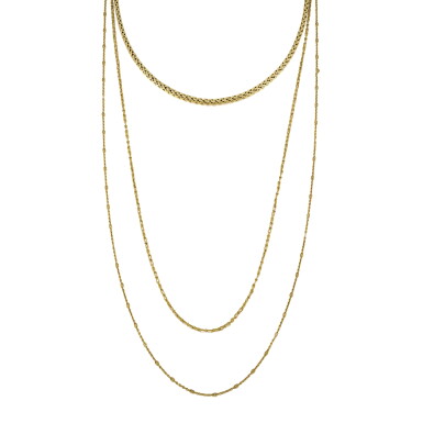 View full screen - View 1 of Lot 221. Three Long Chain Necklaces .