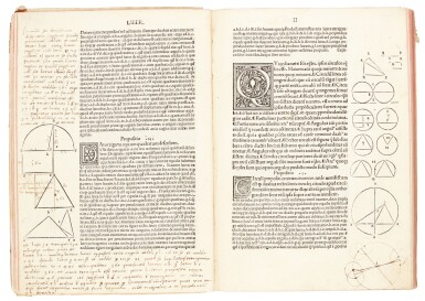 View full screen - View 1 of Lot 67. Euclid, Elementa geometriae, Vicenza, 1491, later vellum.