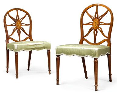 View full screen - View 1 of Lot 108. A PAIR OF GEORGE III MAHOGANY SIDE CHAIRS, CIRCA 1775, ATTRIBUTED TO HENRY HILL OF MARLBOROUGH.