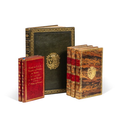 View full screen - View 1 of Lot 425. 5 ouvrages sur la maison de Bourbon, dont 4 aux armes de la duchesse de Berry..