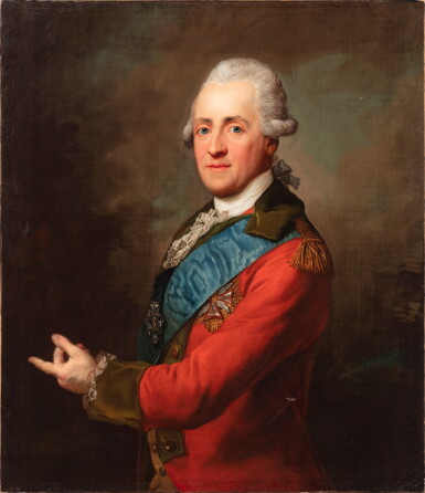 View full screen - View 1 of Lot 105. Attributed to Giovanni Battista Lampi, Portrait of Prince Stanislaw Poniatowski | Attribué à Giovanni Battista Lampi, Portrait du Prince Stanislaw Poniatowski.