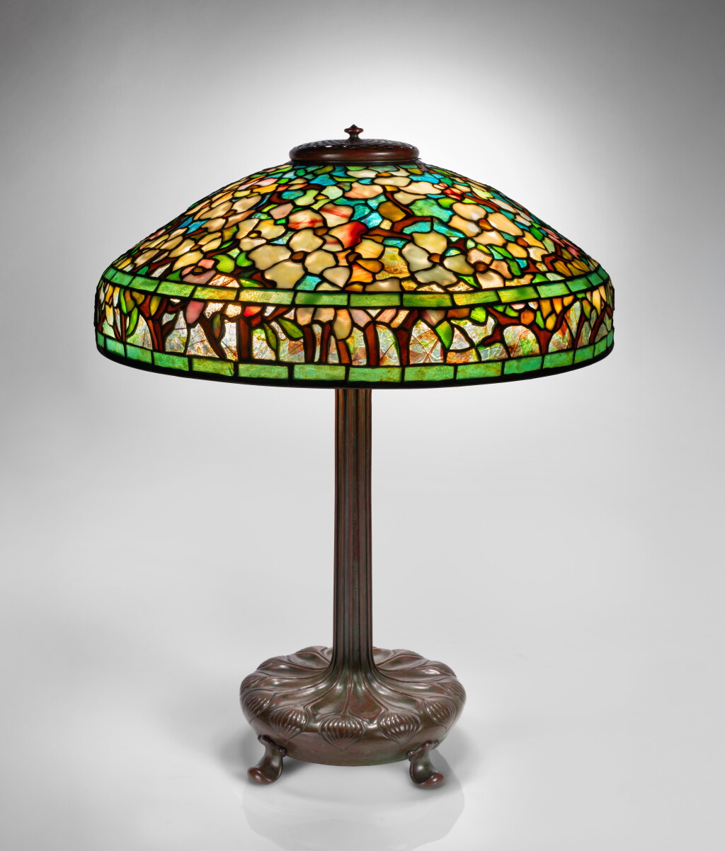 View full screen - View 1 of Lot 207. "Dogwood" Table Lamp.