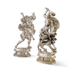 Paire de statues en argent, par Philipp Kusel, Augsbourg, vers 1690