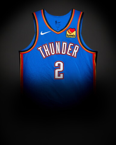 Shai Gilgeous-Alexander Oklahoma City Thunder 2026 NBA Playoffs Western Conference Round 1 Game Worn Icon Edition Jersey | Game 1 | 2026 NBA MVP