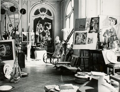 View full screen - View 1 of Lot 37. André Villers | L'atelier de Picasso à la Villa Californie, Cannes, 1957 .