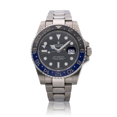 View full screen - View 1 of Lot 6. Reference 116710 GMT-Master II 'Batman', A stainless steel automatic dual time wristwatch with date, bracelet and ceramic bezel, Circa 2018.