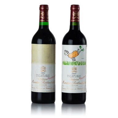 View full screen - View 1 of Lot 410. Château Mouton Rothschild 1993/1999 (2 BT).