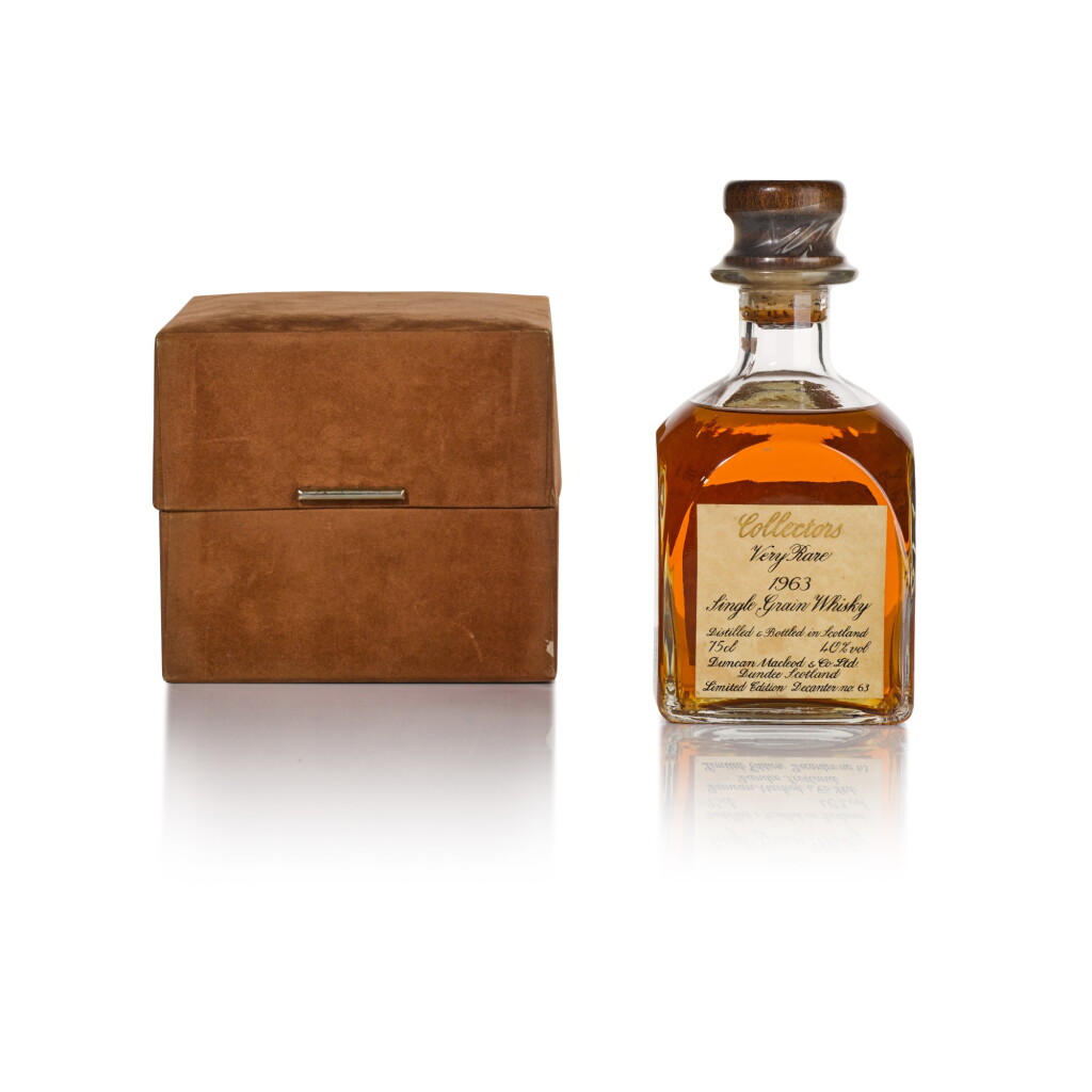View full screen - View 1 of Lot 272. Duncan Macleod Collectors Very Rare Single Grain 40.0 abv 1963 (1 BT75).
