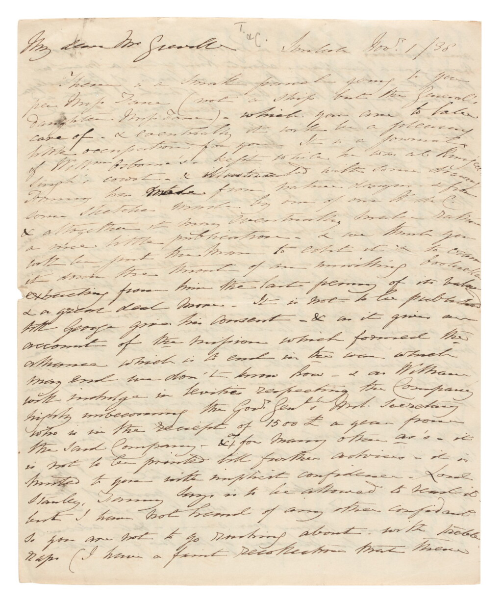 View full screen - View 1 of Lot 187. Emily Eden | Correspondence and papers, 1810s-1860s.