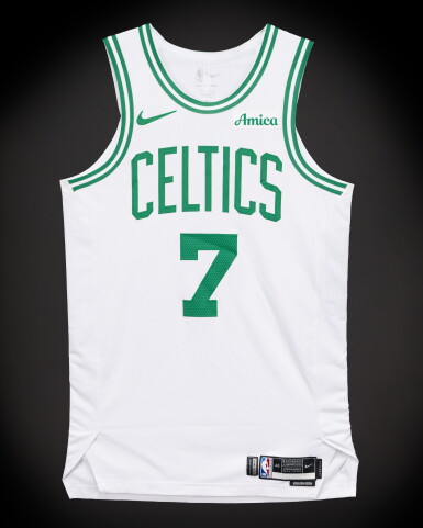 View full screen - View 1 of Lot 13. Jaylen Brown Boston Celtics 2026 NBA Playoffs Eastern Conference Round 1 Game Worn Association Edition Jersey | Game 1 | Matched to 3 Games | 35 Points.