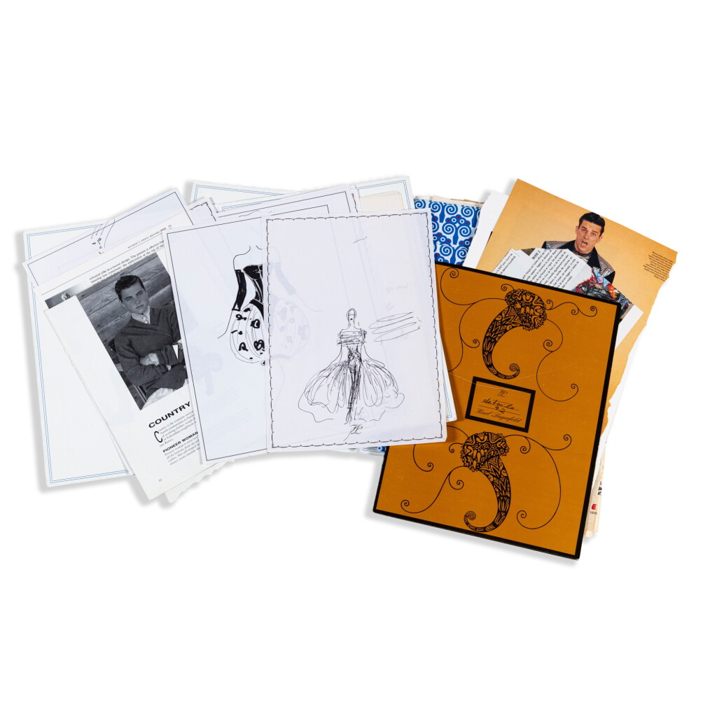 View full screen - View 1 of Lot 254. A folder containing working documents, 1992.
