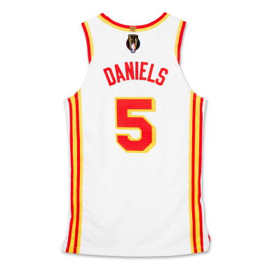 View full screen - View 1 of Lot 42. Dyson Daniels Atlanta Hawks 2024-2025 Emirates NBA Cup Semifinals Game Worn Association Edition Jersey.