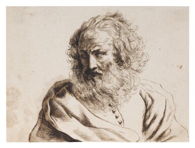 View full screen - View 1 of Lot 138. A bearded old man, after Guercino.