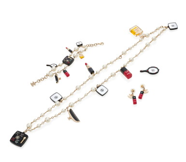 View full screen - View 1 of Lot 131. CHANEL | 'MAKE-UP' CHARMS PARURE .