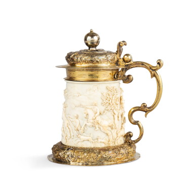 View full screen - View 1 of Lot 211. A German ivory tankard with silver-gilt mounts, Claus Warneken, Brunswick, circa 1660.