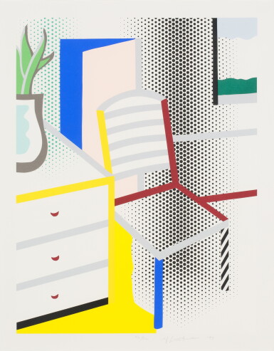 View full screen - View 1 of Lot 573. Interior with Chair, from Leo Castelli 90th Birthday Portfolio.