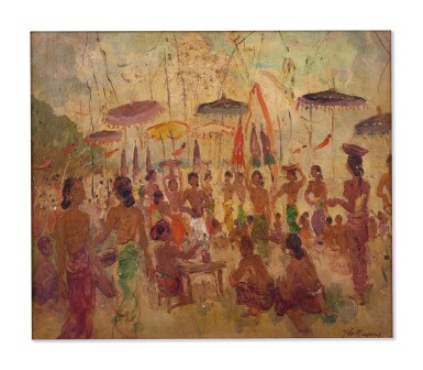 View full screen - View 1 of Lot 3002. ADRIEN-JEAN LE MAYEUR DE MERPRÈS | FESTIVAL ALONG THE SEA .