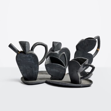 View full screen - View 1 of Lot 105. Coffee service. Outlines. Grey. Curves..