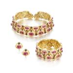 Ruby, diamond and onyx parure, 'Kashan'