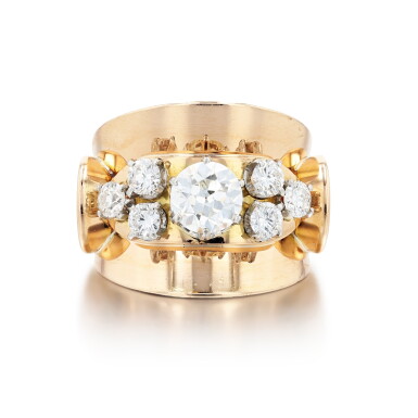 View full screen - View 1 of Lot 97. Bague diamants | Diamond ring .