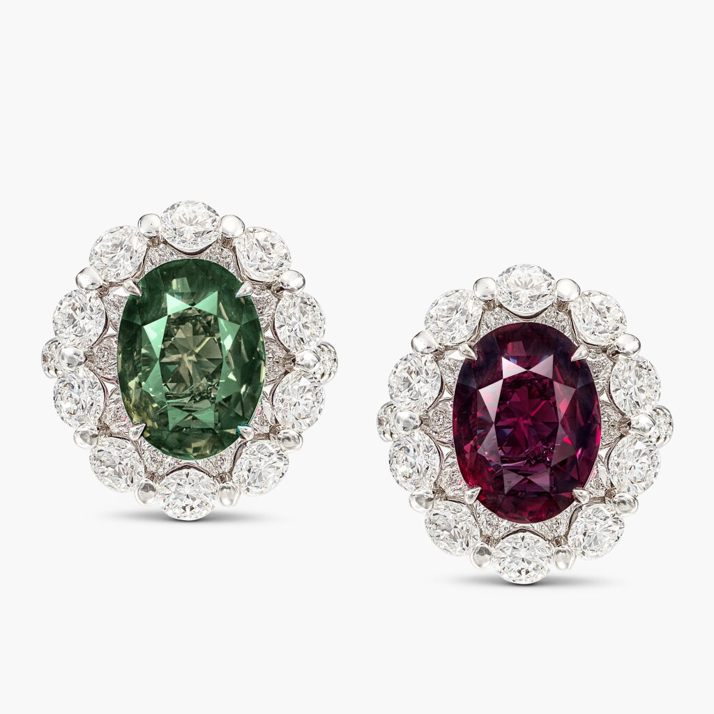 View full screen - View 1 of Lot 1736. Alexandrite and Diamond Ring | 天然「斯里蘭卡」未經處理亞歷山大變色石 配 鑽石 戒指 (亞歷山大變色石重約 5.75克拉).