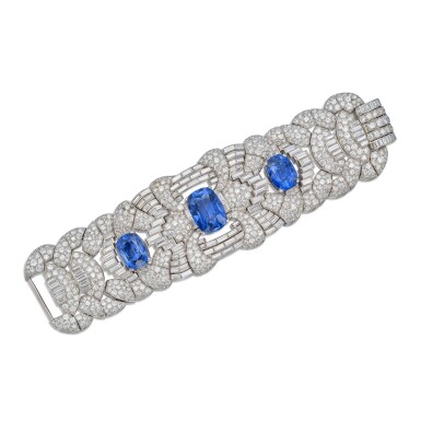 View full screen - View 1 of Lot 41. Sapphire and Diamond Bracelet | Aldao | 藍寶石及鑽石手鏈.