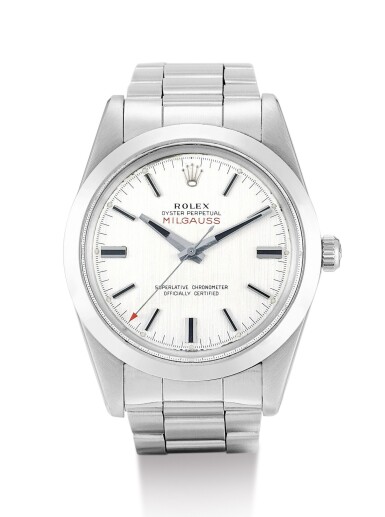 View full screen - View 1 of Lot 7. ROLEX | MILGAUSS, REFERENCE 1019, A STAINLESS STEEL ANTIMAGNETIC WRISTWATCH WITH BRACELET, CIRCA 1970.