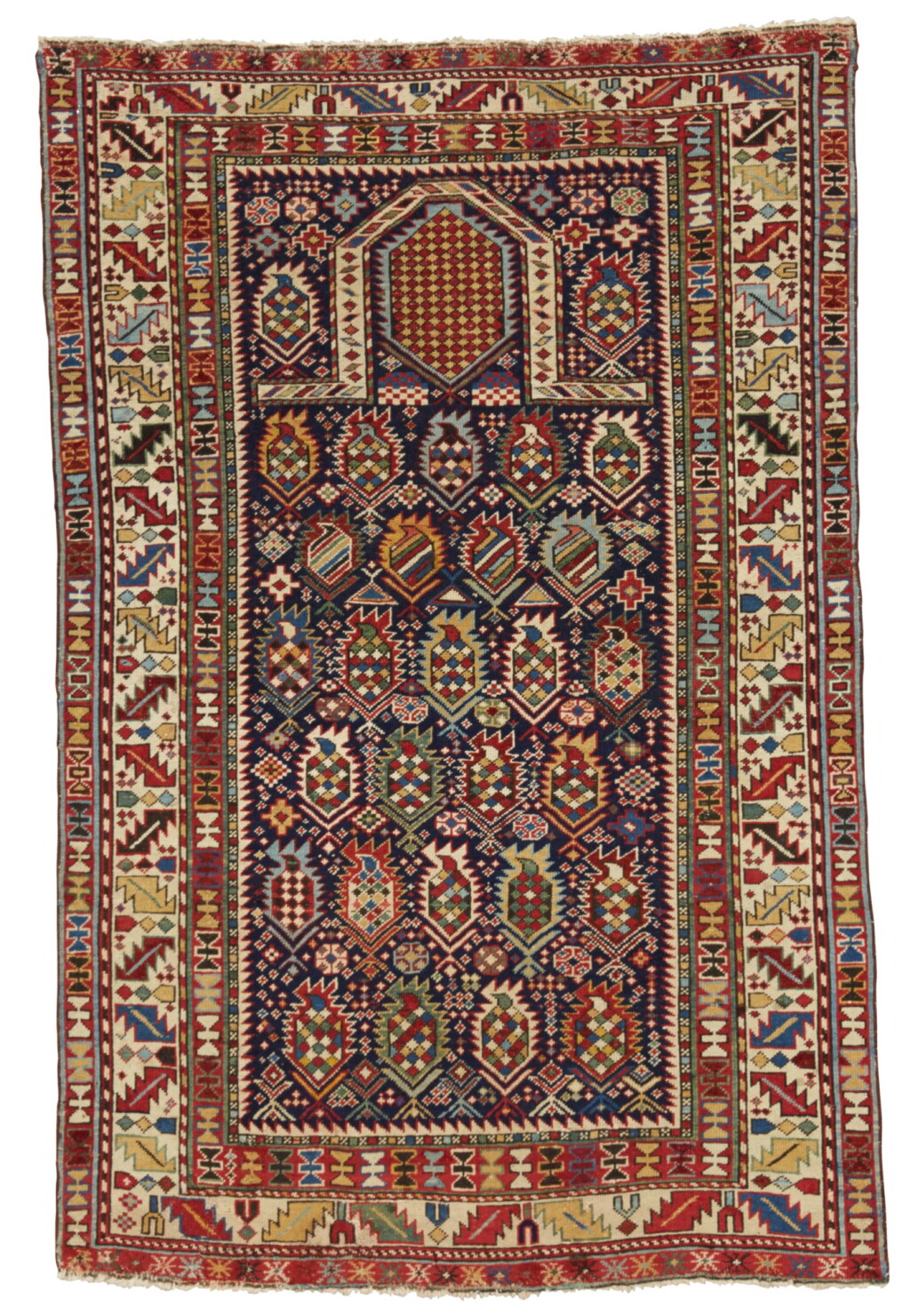 View full screen - View 1 of Lot 187. A MARASALI NICHE RUG, EAST CAUCASUS.