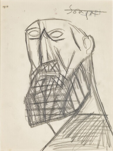View full screen - View 1 of Lot 30. Untitled (Head of a Bearded Man).