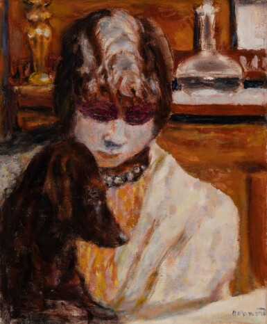View full screen - View 1 of Lot 567. Femme au chien (Marthe Bonnard).