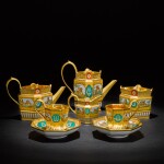 A Berlin (K.P.M.) porcelain trompe l'oeil tea and coffee service, circa 1823-1832