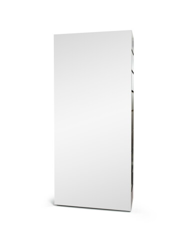 View full screen - View 1 of Lot 2156. Armani Casa, Paris, A mirror and patinated wood storage unit, modern | Armani Casa, Paris, Meuble de rangement en bois teinté et miroir, travail moderne.