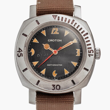 View full screen - View 1 of Lot 604. Reference 103 Depthmaster 'Pac Man' | A stainless steel automatic diver's wristwatch, Circa 1960.