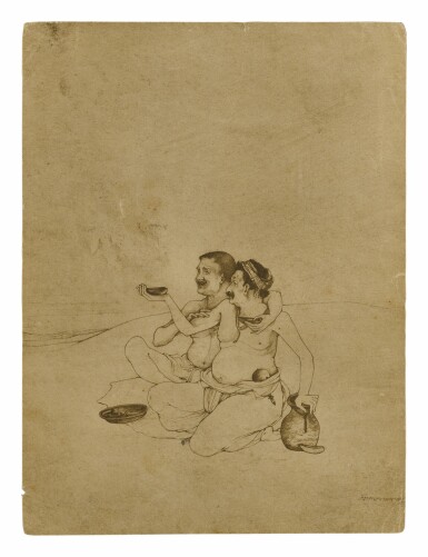 View full screen - View 1 of Lot 1801. NANDALAL BOSE | JAGAI-MADHAI.