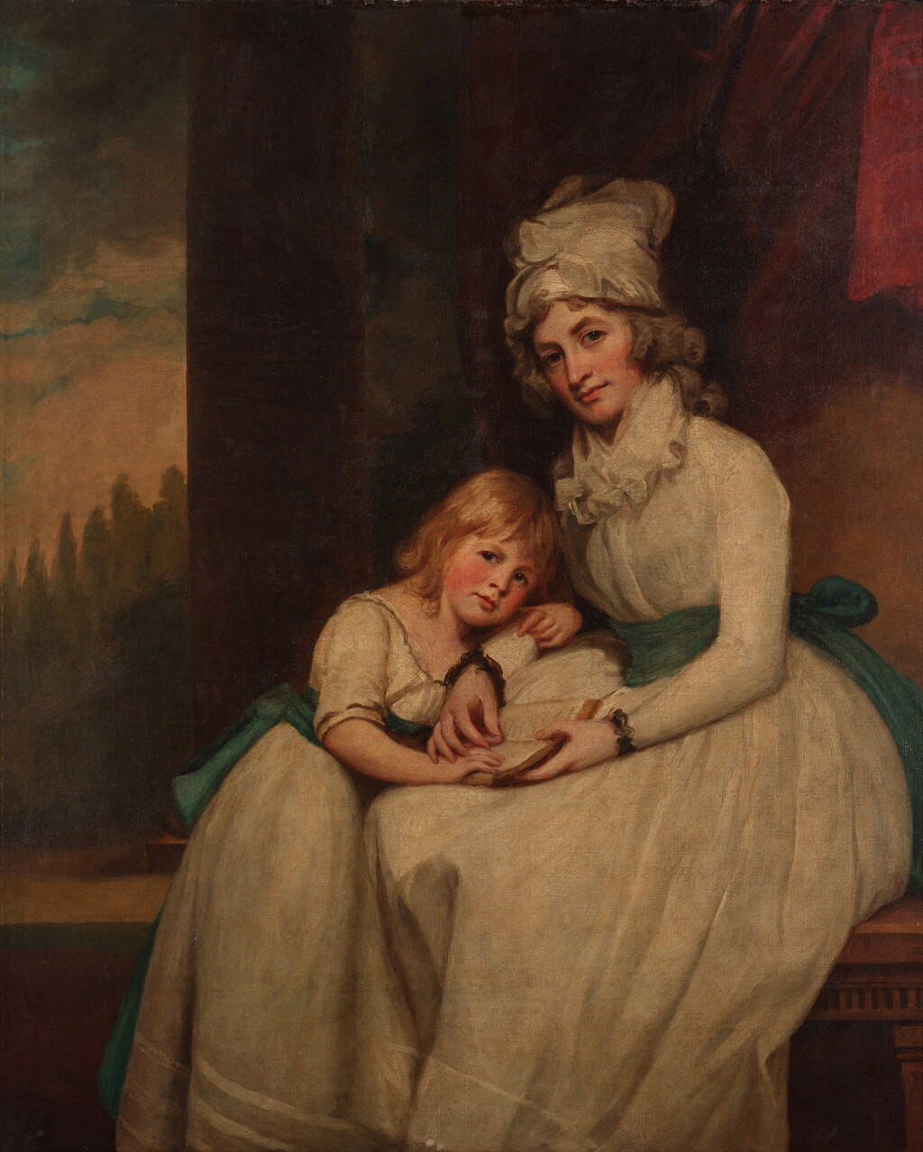 View full screen - View 1 of Lot 358. Portrait of Mrs. Anne Bonar (née Thomson) and her Daughter Agnes.