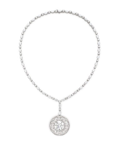 View full screen - View 1 of Lot 1673. Tiffany & Co. | Diamond Necklace | 蒂芙尼 | 18.44克拉 圓形 D色 內部無瑕 鑽石 項鏈.