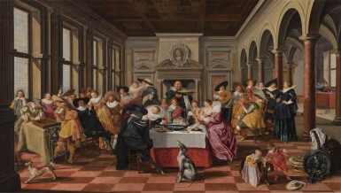 View full screen - View 1 of Lot 328. Merry Company in a Palatial Interior.