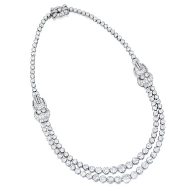 View full screen - View 1 of Lot 40. Diamond Necklace, France.