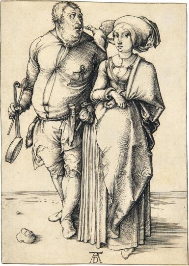 View full screen - View 1 of Lot 37. ALBRECHT DÜRER | THE COOK AND HIS WIFE (B. 84; M., HOLL. 85).