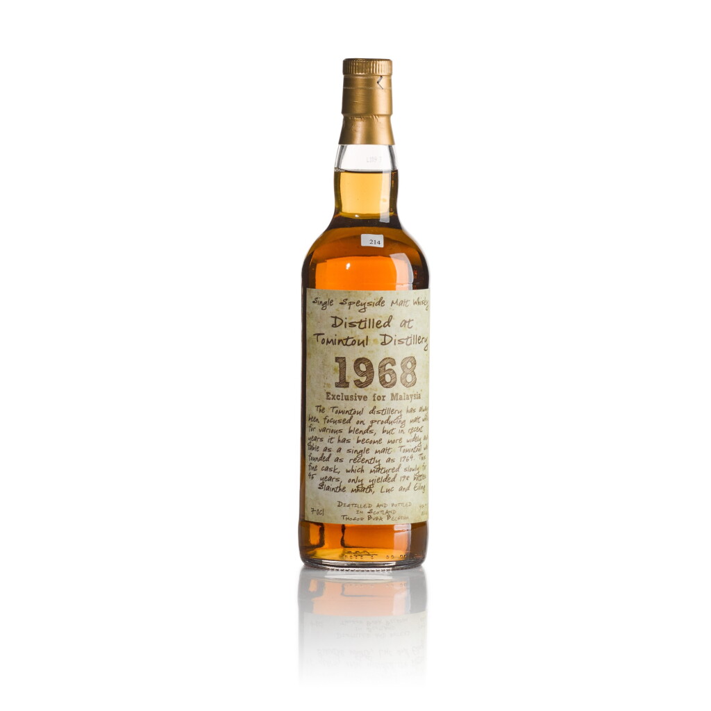 View full screen - View 1 of Lot 501. Tomintoul Thosop Import Exclusive for Malaysia 45 Year Old 47.9 abv 1968 (1 BT70).