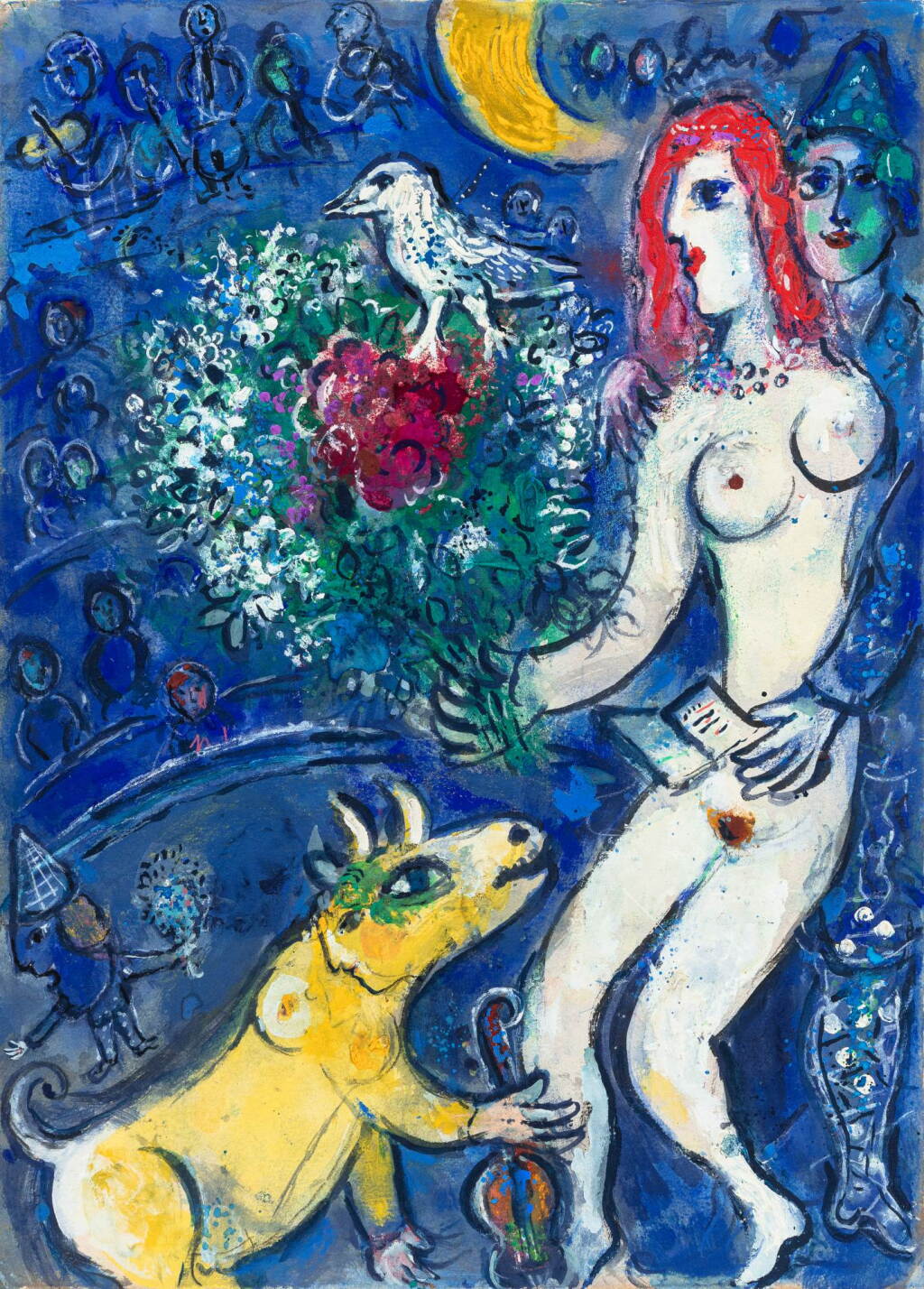 View full screen - View 1 of Lot 26. Gouache préparatoire pour la lithographie originale M. 522 (Cirque, Paris, Teriade Editeur 1967).