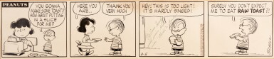 View full screen - View 1 of Lot 207. SCHULZ | Peanuts comic strip for 5 March 1962, signed and inscribed by the artist.