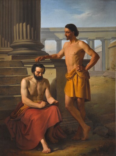 View full screen - View 1 of Lot 109. Aristides and the Illiterate Voter.