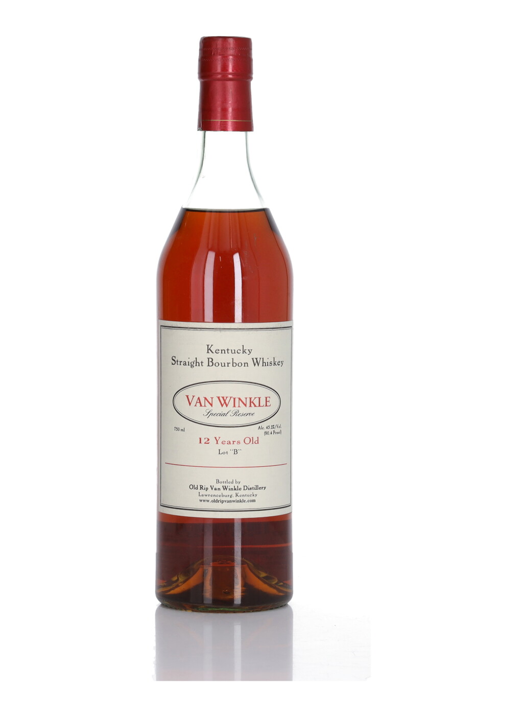 View full screen - View 1 of Lot 187. Van Winkle 12 Year Old Special Reserve Lot "B" 90.4 Proof NV (1 Bottle 75cl).