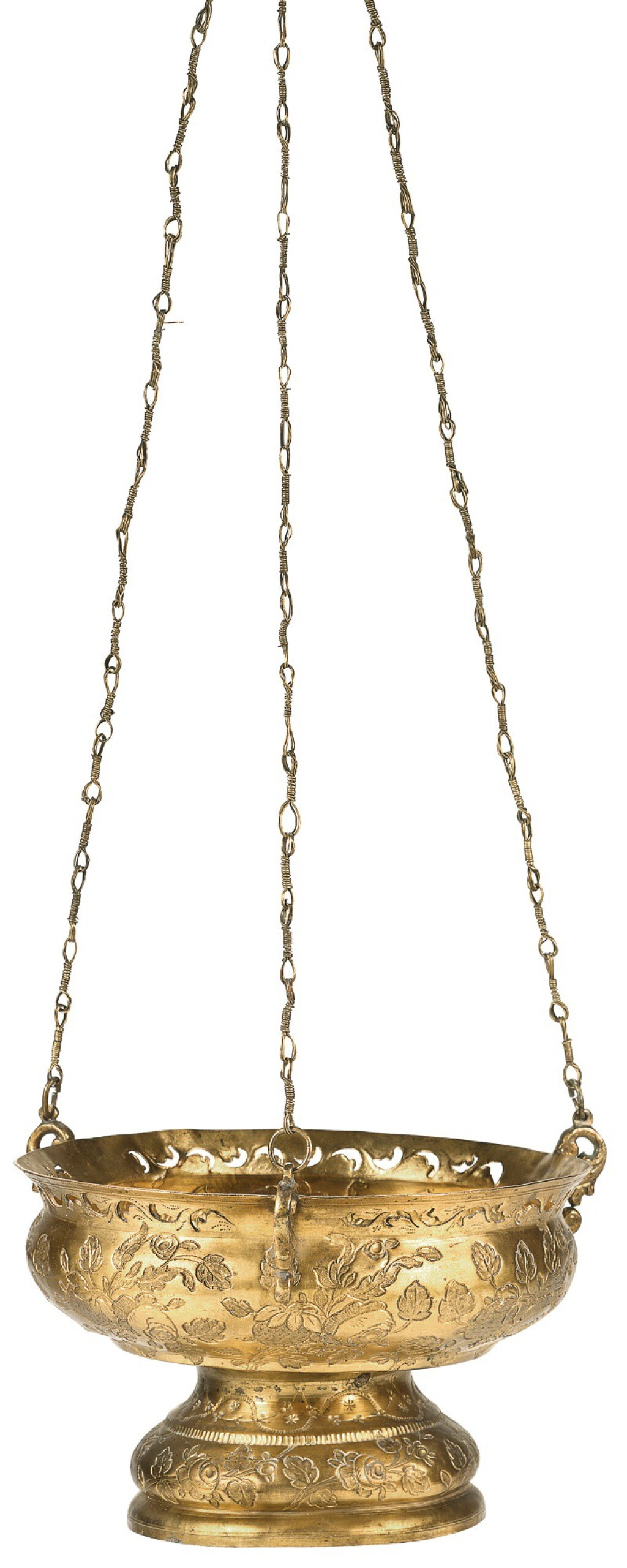 View full screen - View 1 of Lot 142. AN OTTOMAN TOMBAK HANGING LAMP, TURKEY, 18TH/19TH CENTURY.