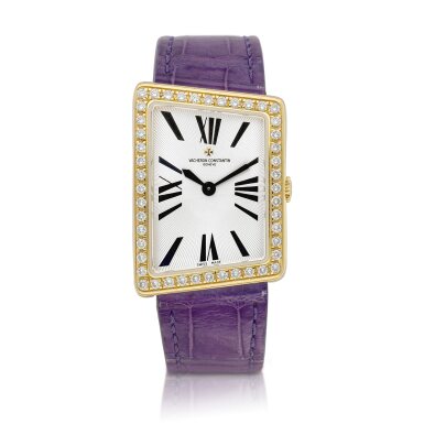 View full screen - View 1 of Lot 8868. 1972 Prestige, Reference 25520 | A yellow gold and diamond-set wristwatch, Circa 2002 | 江詩丹頓 | 1972 Prestige 型號25520 | 黃金鑲鑽石腕錶,約2002年製.
