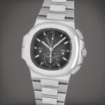 Nautilus, Reference 5990/1A-001 | A stainless steel dual time zone flyback chronograph wristwatch with date and dual day/night indication | Circa 2020