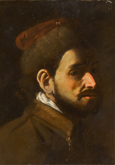 View full screen - View 1 of Lot 23. Portrait of a man in a fur cap.
