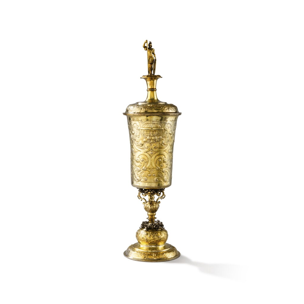 View full screen - View 1 of Lot 137. A German silver-gilt cup and cover, Matthias Seutter, Augsburg, 1605-1610.